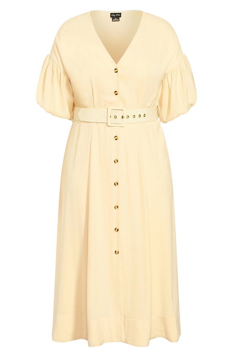 City Chic Golden Minute Belted Dress