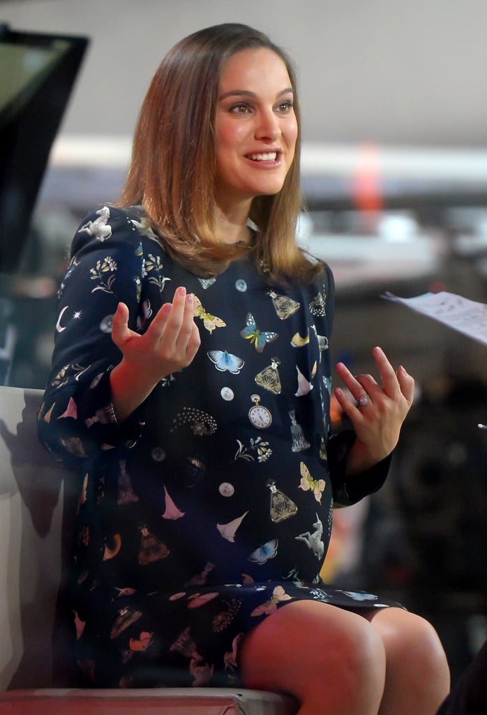 You can't help but smile at the quirky print of Natalie's dress on the Today show.