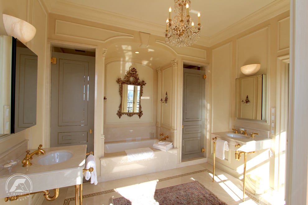 One of the condo's four decadent bathrooms, complete with double San