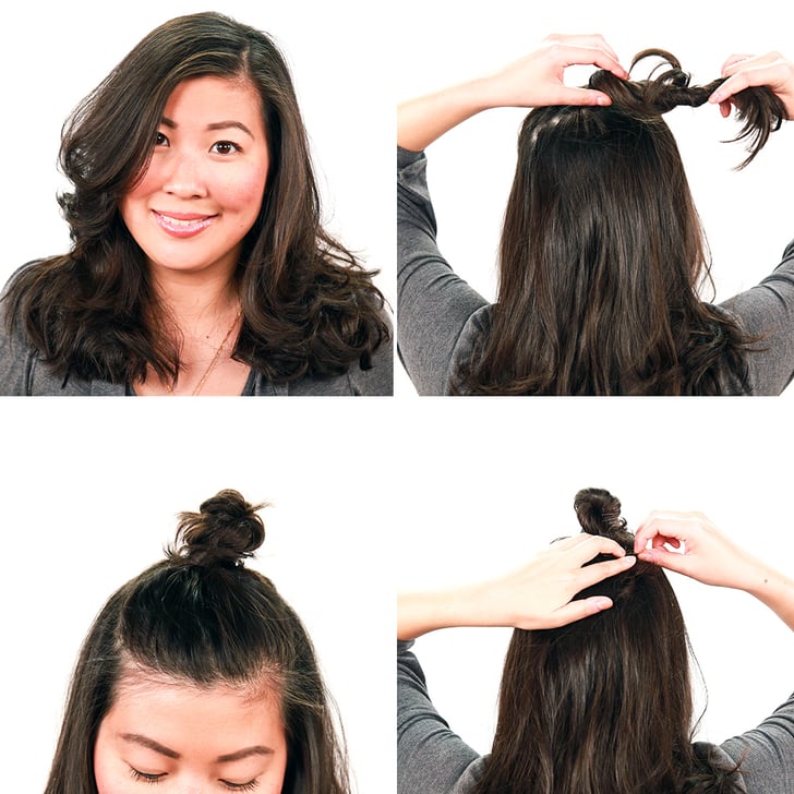 Tight Knot Method HalfUp Bun DIY POPSUGAR Beauty Photo 5