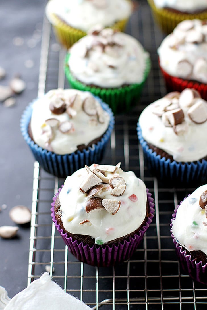 Malted Chocolate Fudge Cupcakes