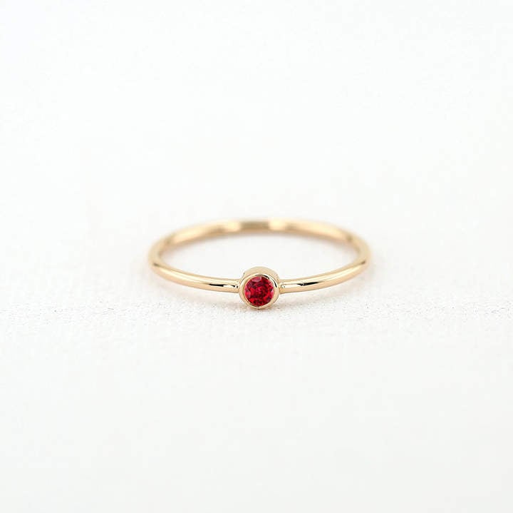 Rose Gold Ruby Ring