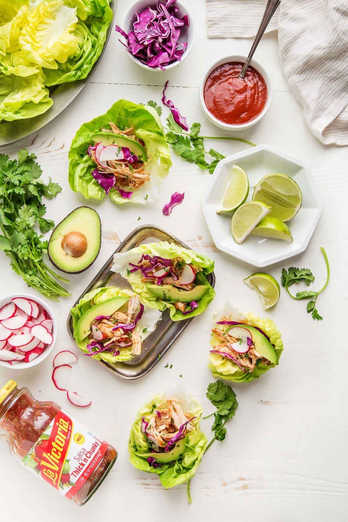 Instant Pot Salsa Chicken Lettuce Wraps