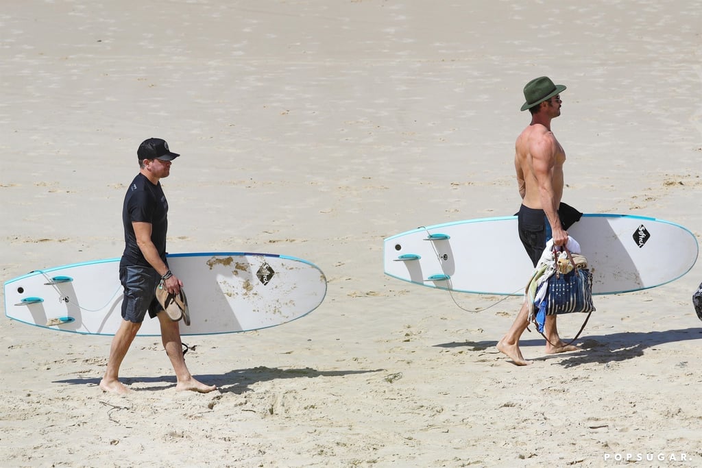 Chris Hemsworth and Matt Damon Australia Pictures April 2018