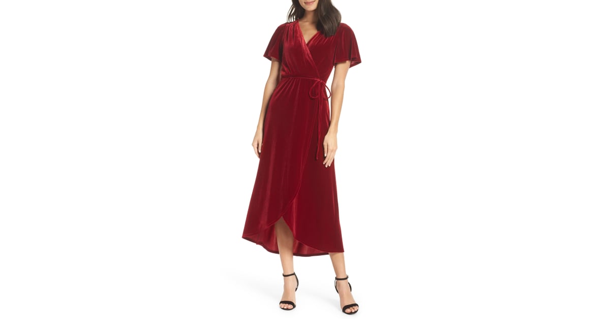 Chelsea28 Velvet Faux-Wrap Midi Dress | 71 New Year's Eve Dresses So  Gorgeous, You'll Want to Wear Them Through 2020 | POPSUGAR Fashion Photo 18