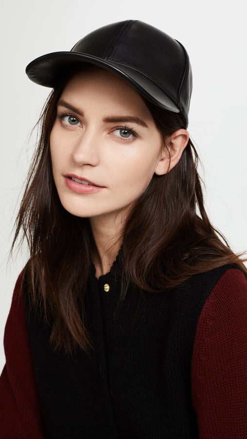 Leather baseball cap