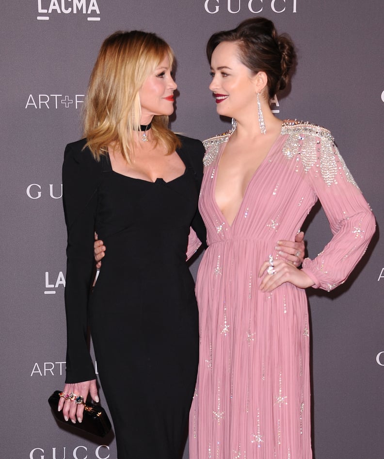 LOS ANGELES, CA - NOVEMBER 04:  Melanie Griffith and Dakota Johnson attend the 2017 LACMA Art + Film gala at LACMA on November 4, 2017 in Los Angeles, California.  (Photo by Jason LaVeris/FilmMagic)