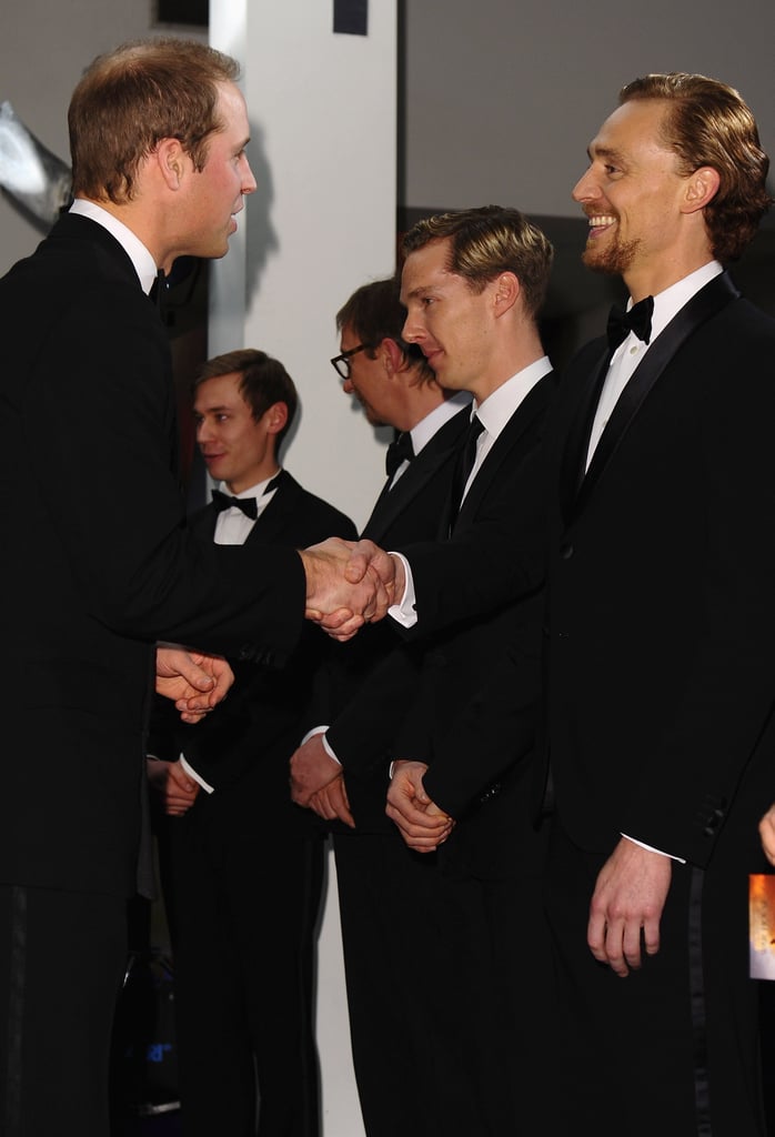 Tom got a warm greeting from Prince William.