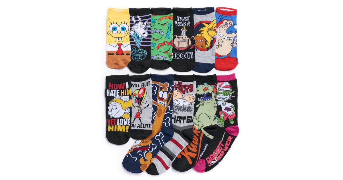 Here #39 s a Peek at the 12 Pairs of Socks Inside Nickelodeon Sock Advent