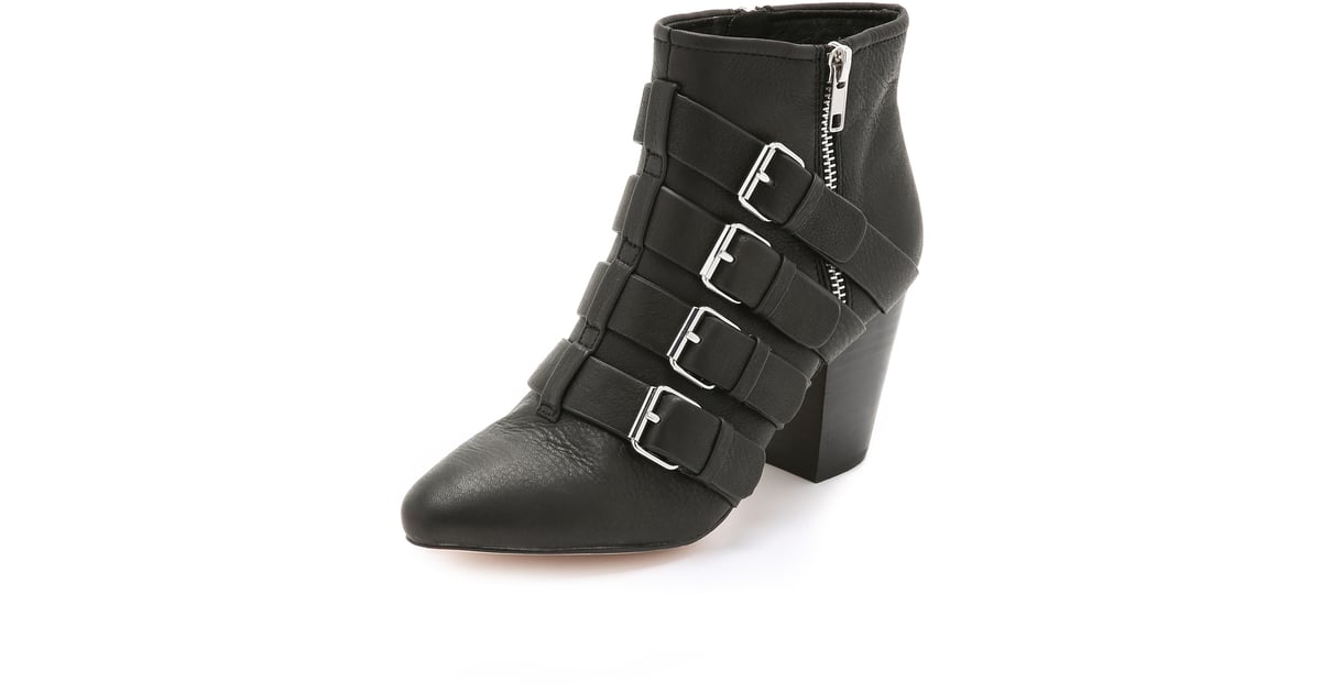 rebecca minkoff buckle booties