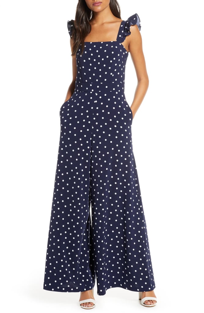 Eliza J Polka Dot Wide Leg Jumpsuit Best Rompers And Jumpsuits From Nordstrom 2019 Popsugar 9364