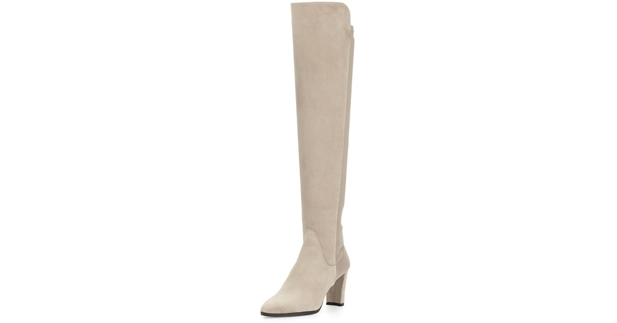 Stuart Weitzman Fiftymimi Stretch Over The Knee Boot Fossil 655 This Was Black Friday S Bestselling Item According To Net A Porter Popsugar Fashion Photo 3
