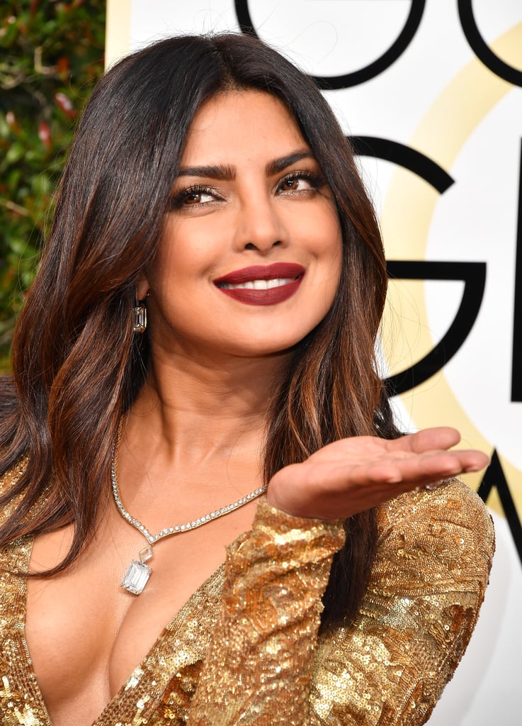 Priyanka Chopra's Makeup and Hair at the Golden Globes 2017