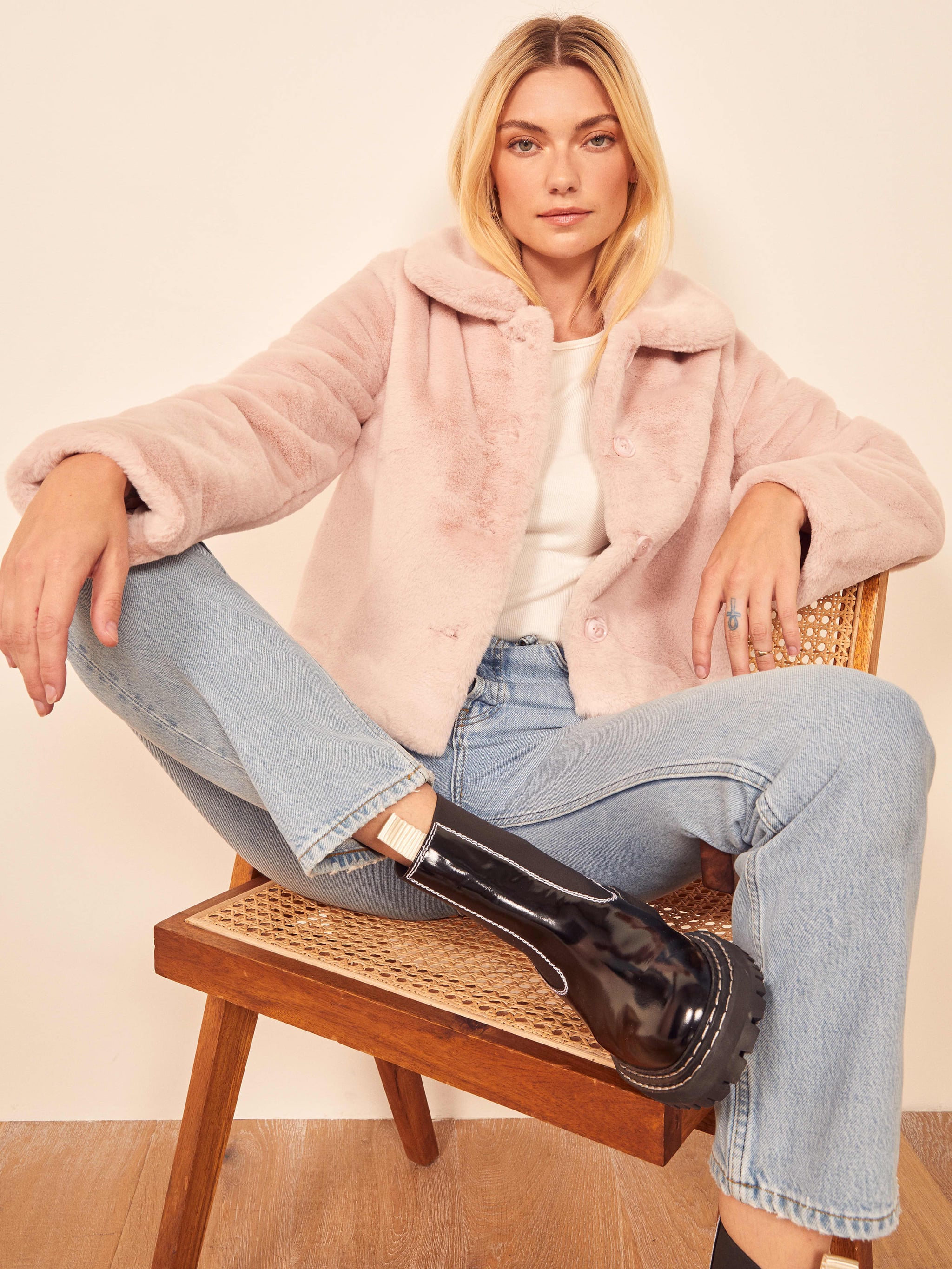 Reformation fur 2024 coat
