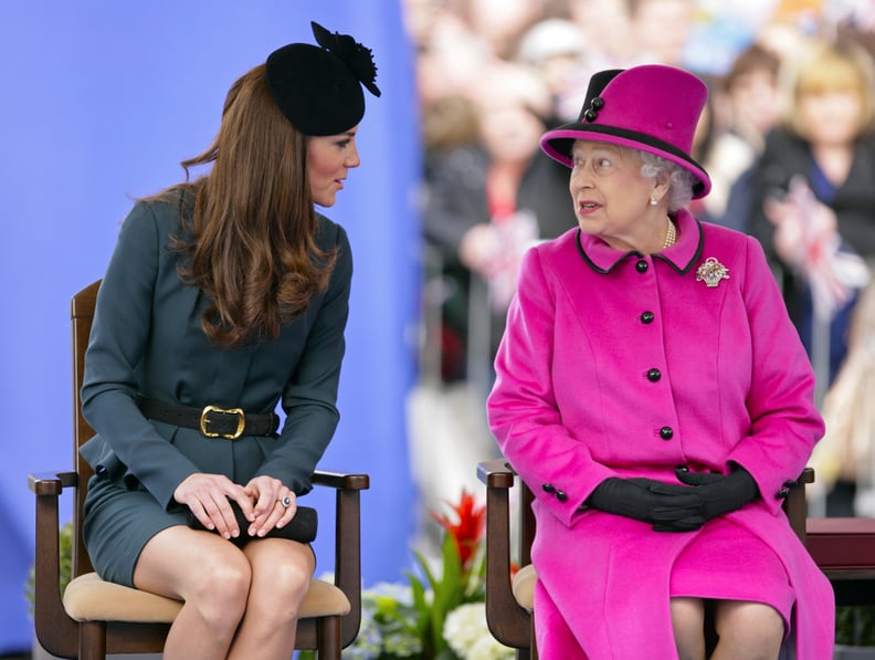 Kate and Queen Elizabeth Chatting 2012