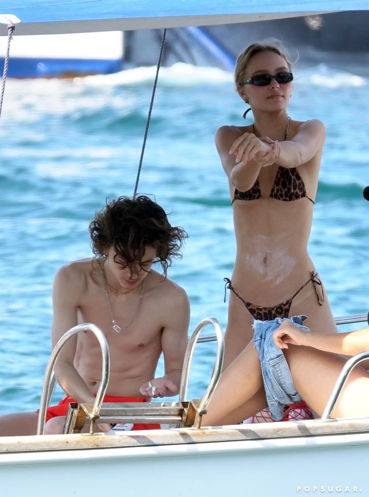 Timothée Chalamet And Lily Rose Depp Kiss On Boat Pictures Popsugar