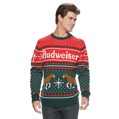 Men's Budweiser Clydesdale Christmas Sweater