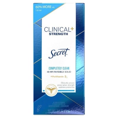 Secret Clinical Strength Completely Clean Invisible Solid Antiperspirant & Deodorant