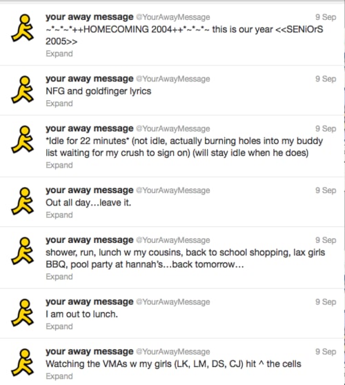 Crafting Your Aim Away Message With Emotional Song Lyrics Or Cryptic Attention Seeking Blurbs Throwback To The 54 Things You Totally Did As A Teenager In The 2000s Popsugar Middle East I came face to face with my step cousin or whatever who cares anyway he was wearing skinny. message with emotional song lyrics