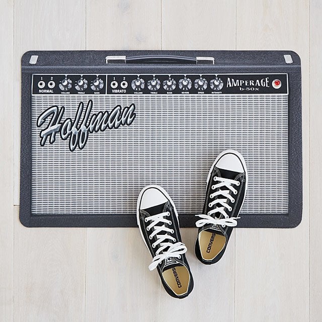 Gifts For Kids Who Love Music Under $50: Personalized Amp Doormat