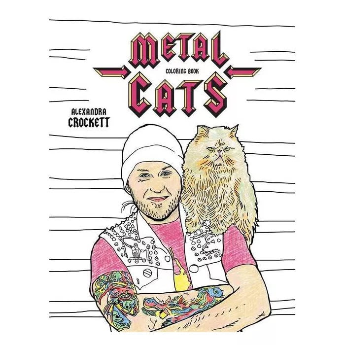 Metal Cats Coloring Book — by Alexandra Crockett (Paperback)