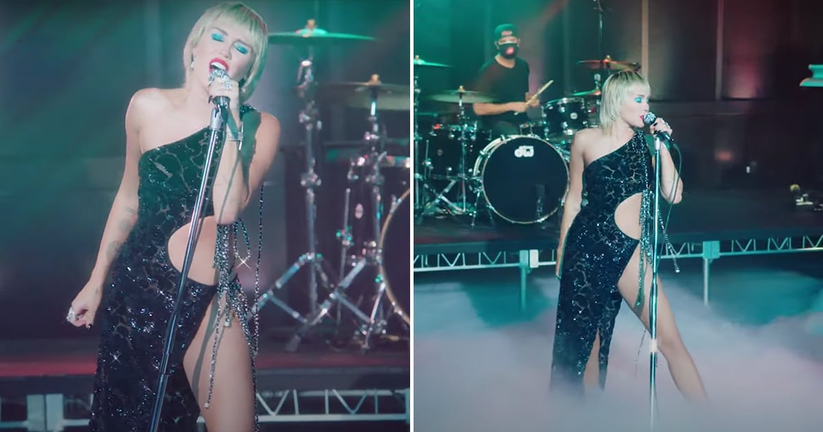 Miley Cyrus Slays the Cutout Trend Once Again in a Daring Sequin Dress on The Tonight Show