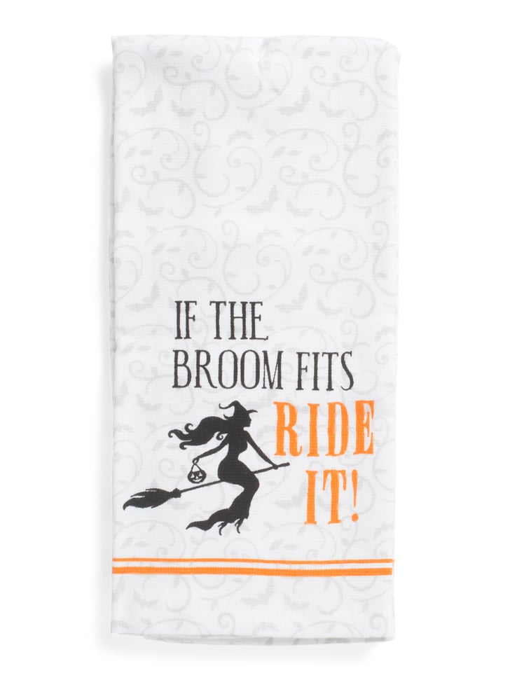 Set of Two Ride Witches Kitchen Towels Best TJ Maxx Halloween Decor