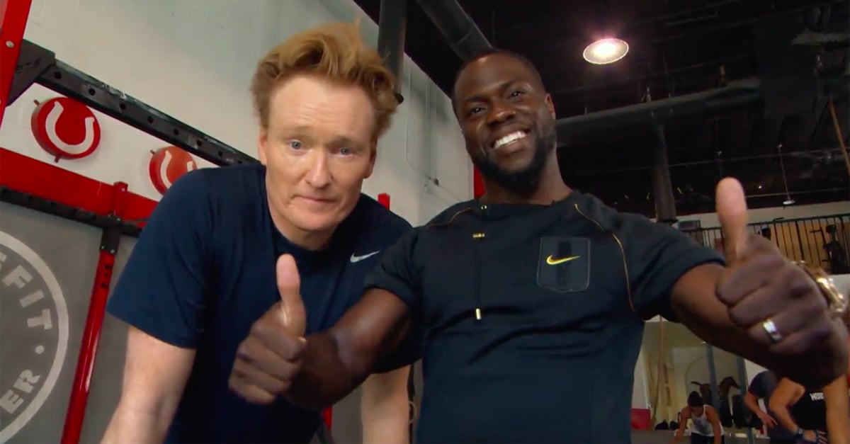 Kevin Hart Workout With Conan O'Brien PS Fitness