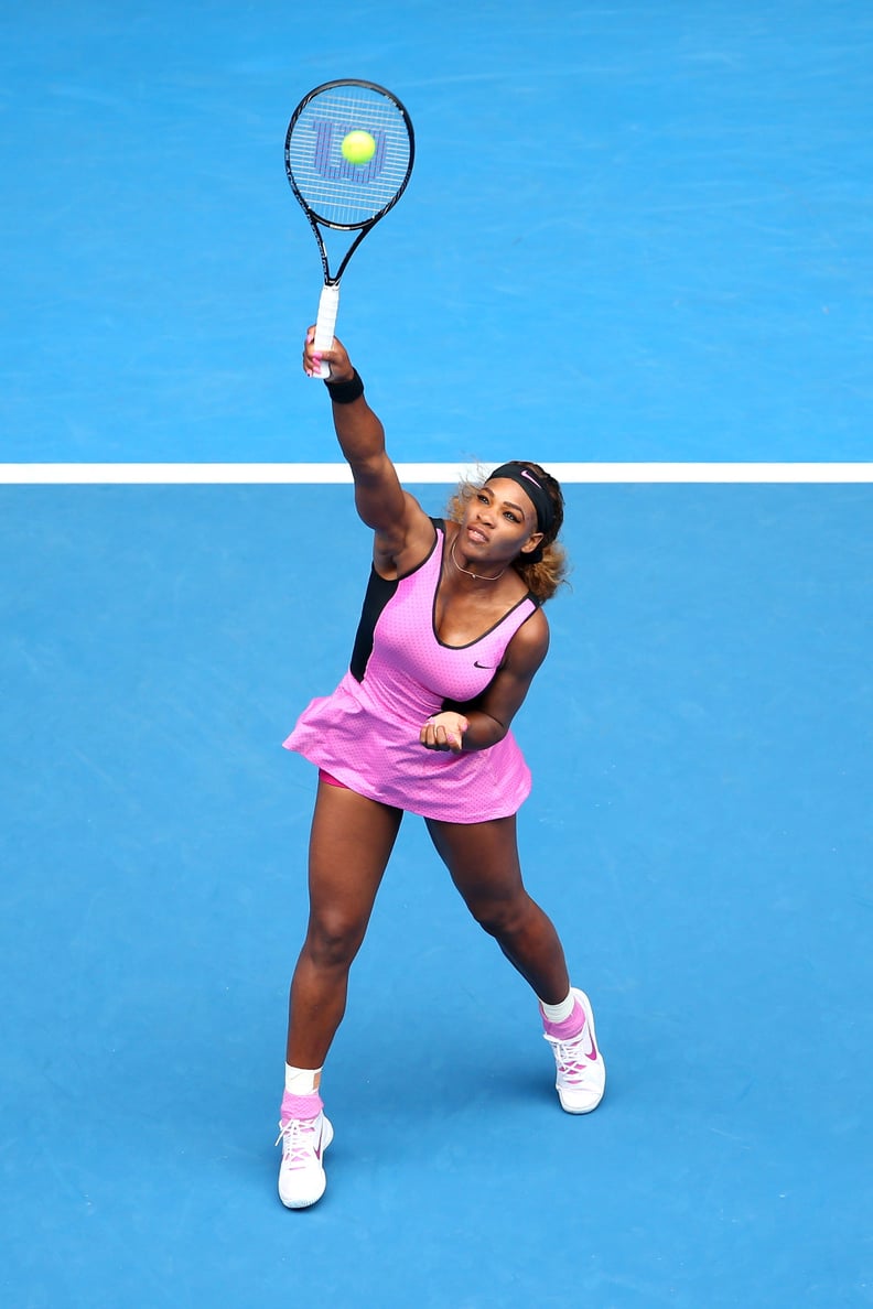 Serena Williams Wore This Pink Mesh Dress Underneath