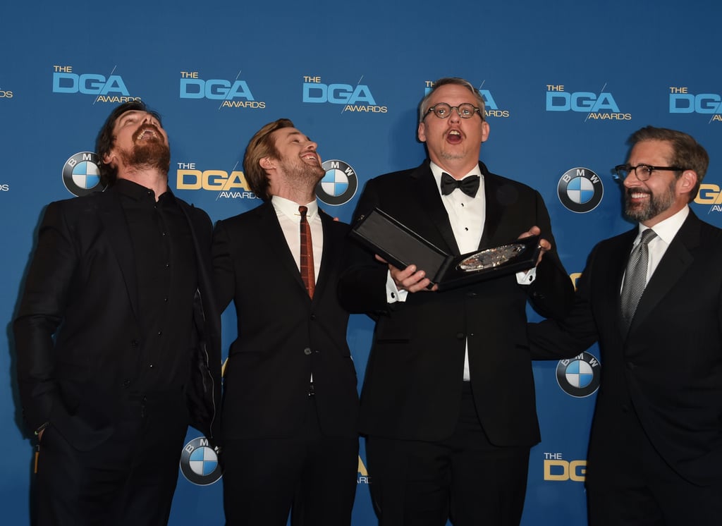 Pictured: Steve Carell, Ryan Gosling, Christian Bale, and Adam McKay