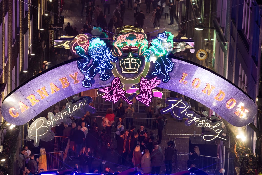 Queen Bohemian Rhapsody Lights on Carnaby Street in London