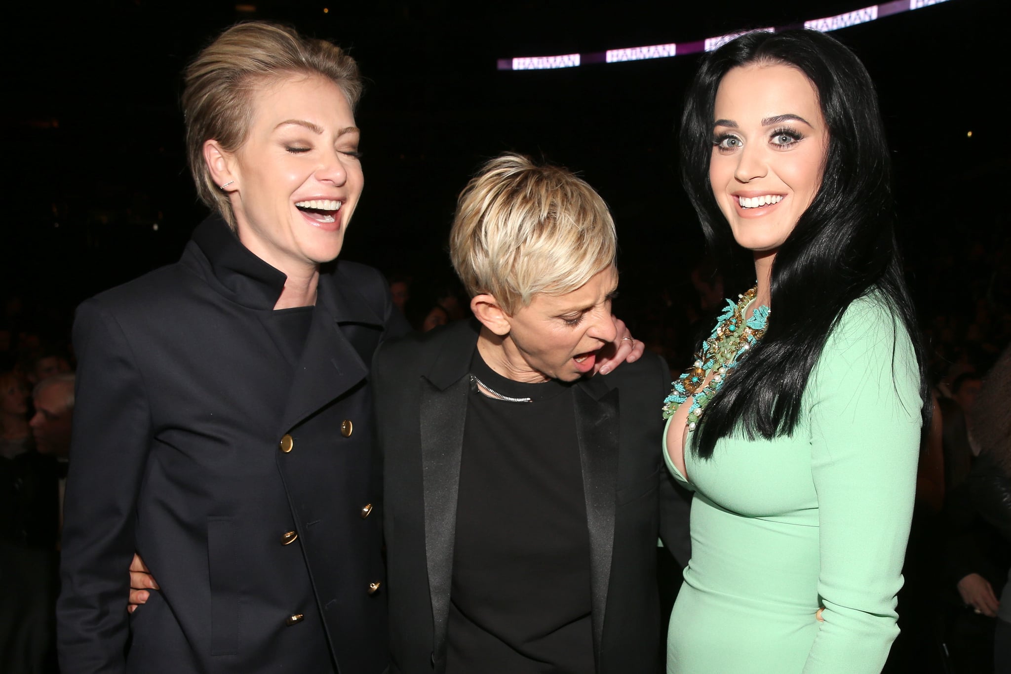 Portia de Rossi and Ellen DeGeneres checked out Katy Perry at the show in 2013.