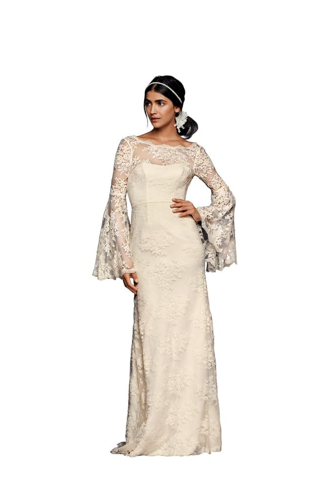 Galina for David's Bridal All Over Lace Sheath Wedding Dress ($599)