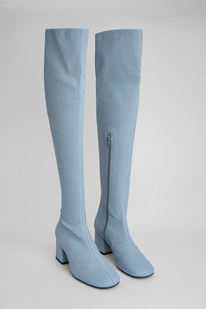 By Far Carlos 42 Light Blue Stretch Leather