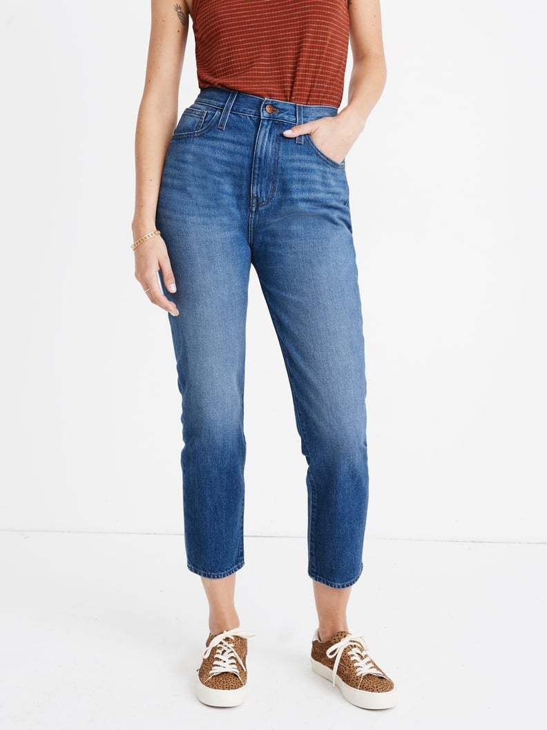Madewell Mom High Rise Cropped Tapered Jeans