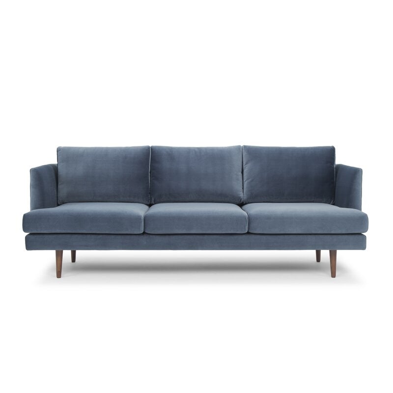 A Velvet Three-Seater: AllModern Jase Couch