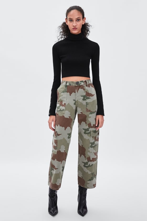 Zara Camouflage Cargo Pants | Gwen Stefani Cargo Camo Pants | POPSUGAR ...