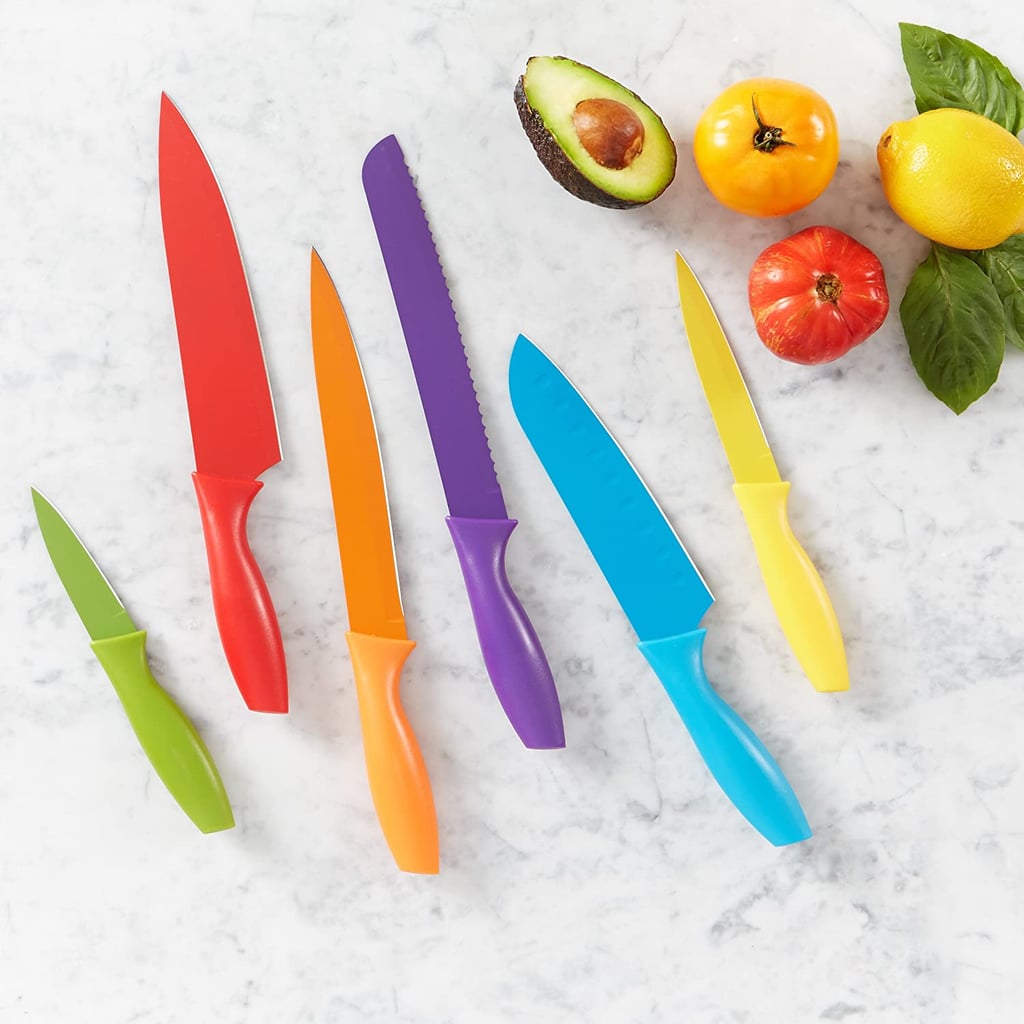 For Slicing and Dicing: Amazon Basics 12-Piece Color-Coded Kitchen Knife Set