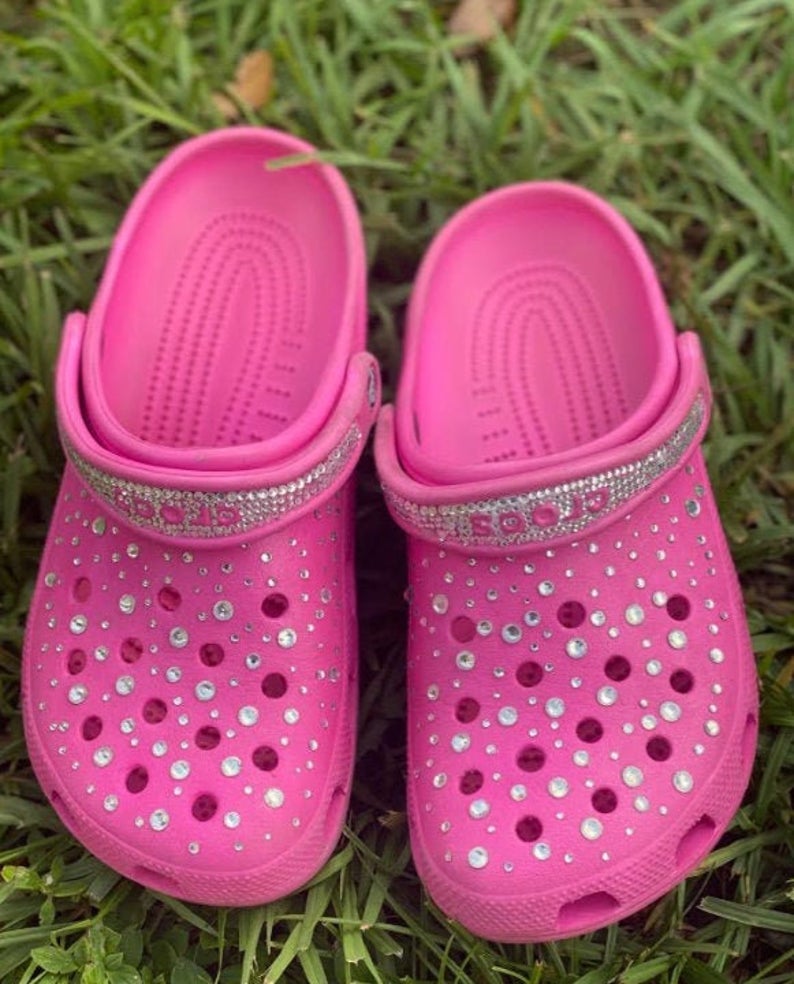 Nicki Minaj Wears Hot Pink Crocs With Chanel Charms