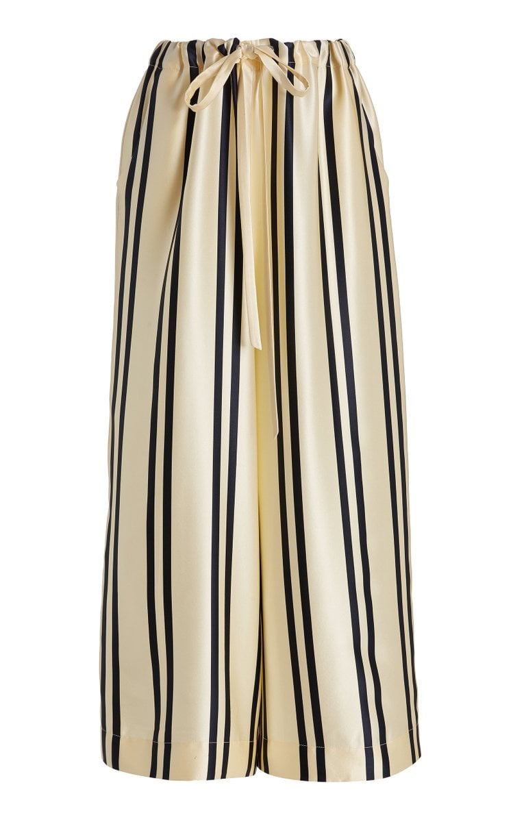 Khaite Phoebe Striped Wide-Legged Pant