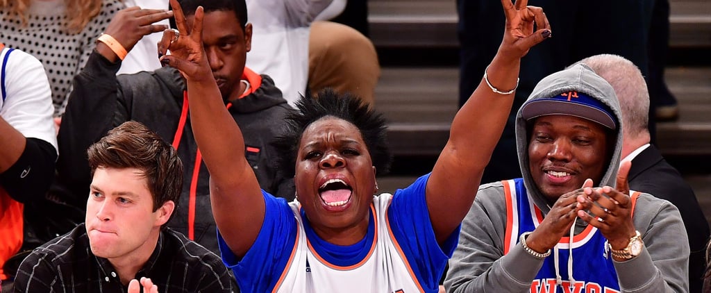 Leslie Jones Cheering at Sports Games Pictures