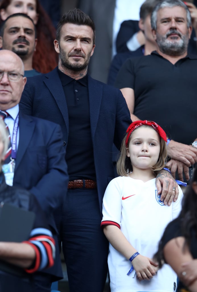 David Beckham and Harper at World Cup Pictures June 2019