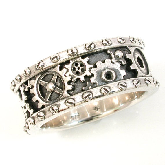 Gears and Rivets Unique Men's Wedding Bands POPSUGAR Tech Photo 5