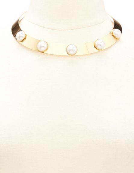 Charlotte Russe Pearl-Embellished Choker