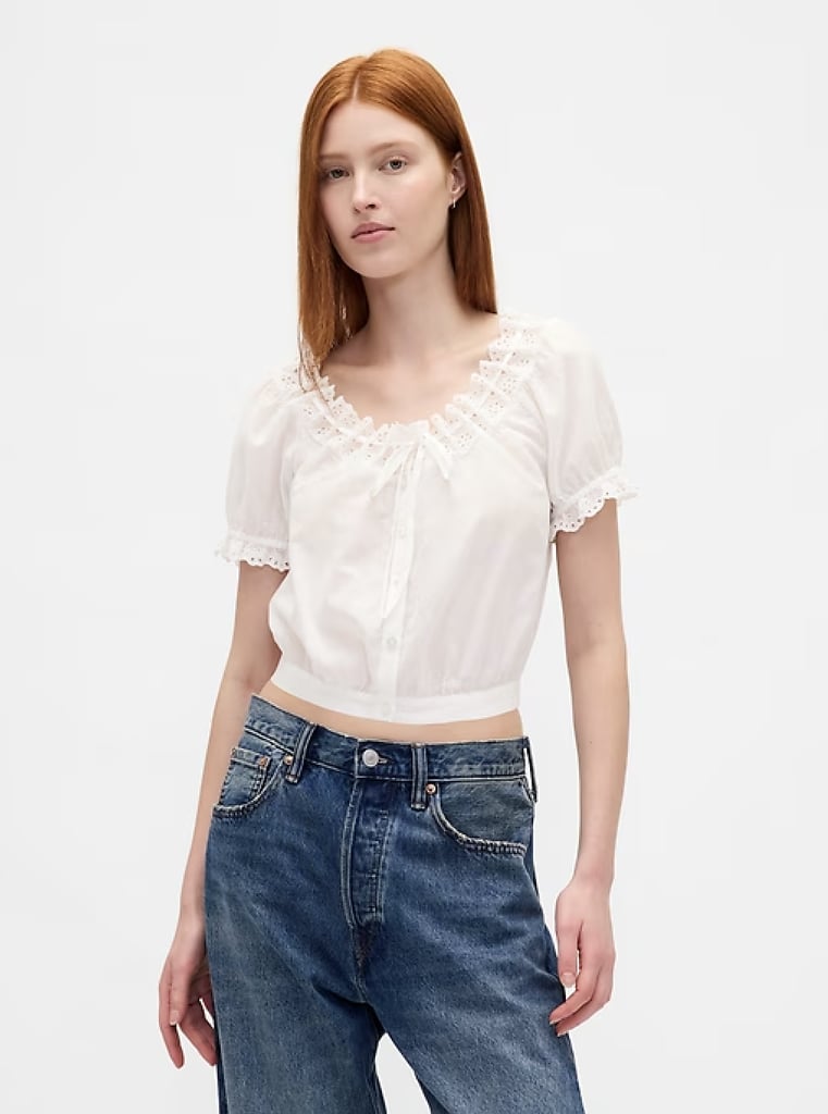 Gap Eyelet Crop Top