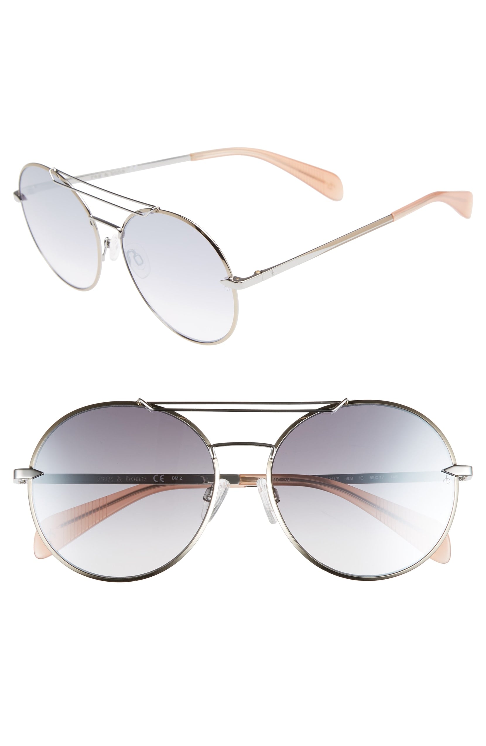 Rag Bone 59mm Round Metal Aviator Sunglasses Nick Jonas And Priyanka Chopra Just Found A Stylish Replacement For Promise Rings Popsugar Fashion Photo 12