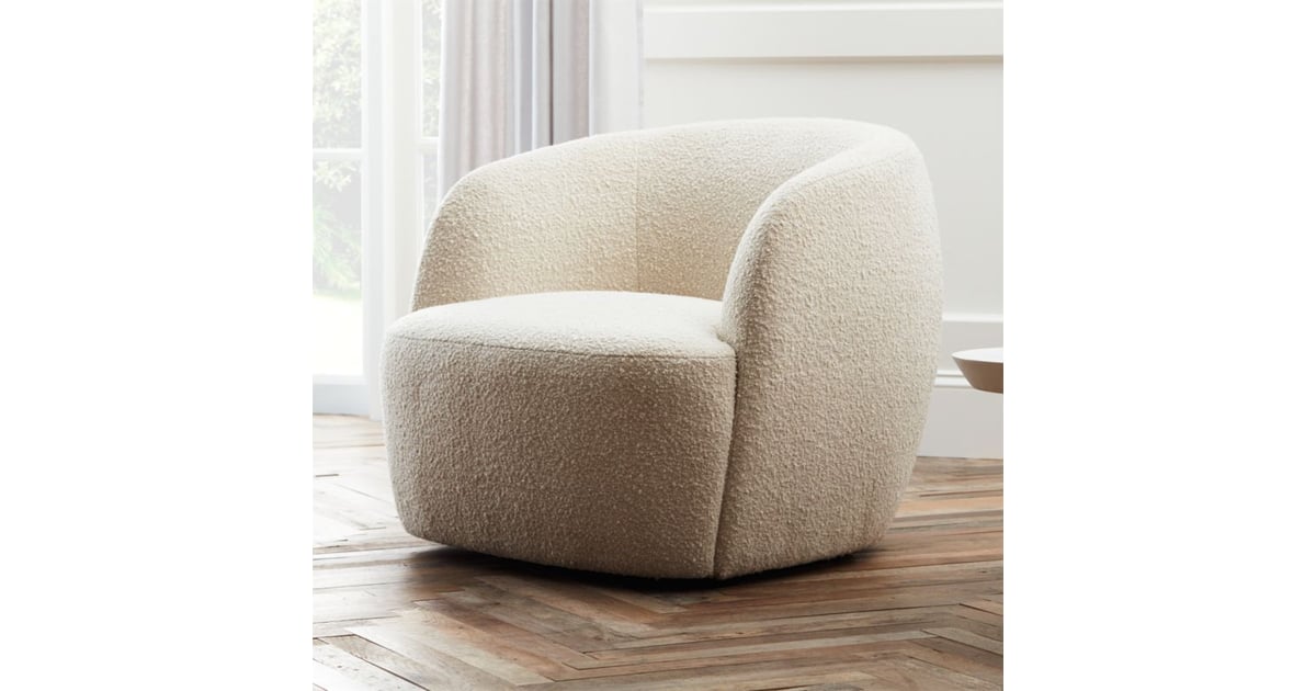 CB2 Gwyneth Ivory Boucle Chair | Best Sherpa Furniture Pieces | 2021