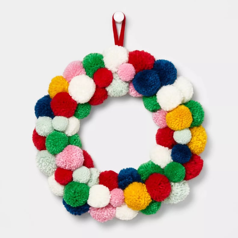 Target Multicolored Pom-Pom Wreath