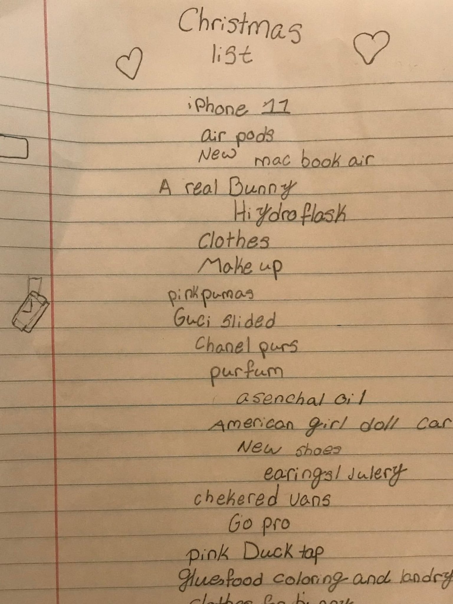 See This 10-Year-Old's Ridiculously Expensive Christmas List