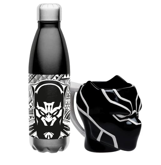Black Panther Mug and Bottle Set